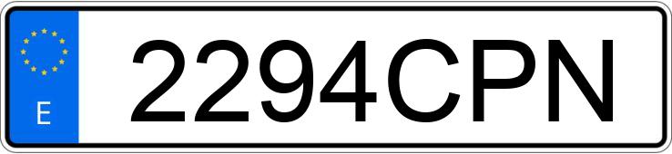 Numer rejestracyjny 2294CPN posiada VOLKSWAGEN TRANSPORTER