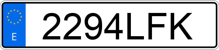 Numer rejestracyjny 2294LFK posiada BMW SERIE 3