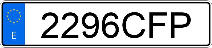 Numer rejestracyjny 2296CFP posiada VOLKSWAGEN GOLF