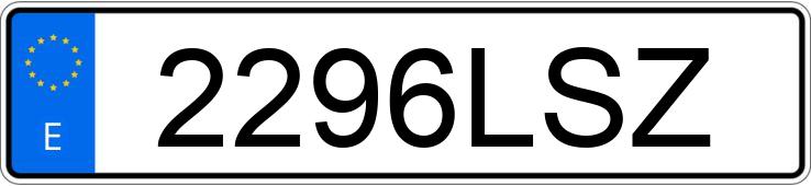 Numer rejestracyjny 2296LSZ posiada AUDI A7 SPORTBACK