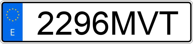 Numer rejestracyjny 2296MVT posiada SEAT IBIZA Numer rejestracyjny 2296MVT posiada SEAT IBIZA