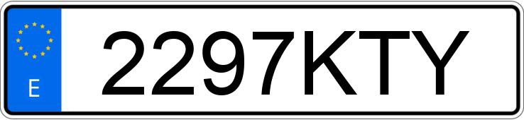 Numer rejestracyjny 2297KTY posiada FORD ECOSPORT