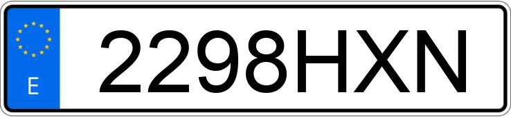 Numer rejestracyjny 2298HXN posiada VOLKSWAGEN SHARAN