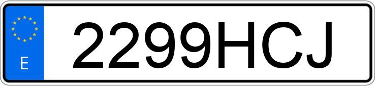 Numer rejestracyjny 2299HCJ posiada VOLKSWAGEN GOLF