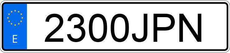 Numer rejestracyjny 2300JPN posiada VOLKSWAGEN GOLF