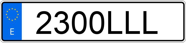 Numer rejestracyjny 2300LLL posiada MAZDA CX-3