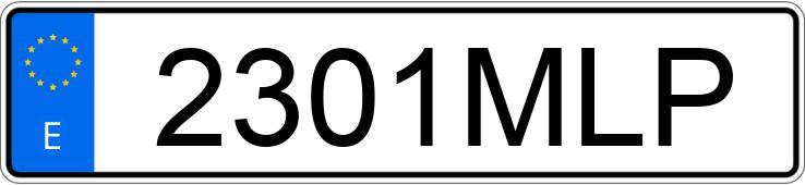 Numer rejestracyjny 2301MLP posiada FORD TRANSIT CONNECT