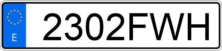 Numer rejestracyjny 2302FWH posiada VOLKSWAGEN GOLF