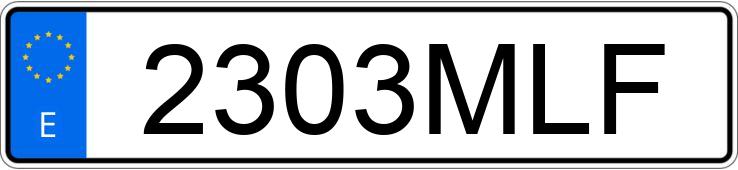 Numer rejestracyjny 2303MLF posiada RENAULT TRAFIC