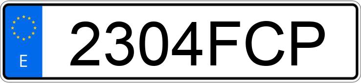 Numer rejestracyjny 2304FCP posiada VOLVO V50