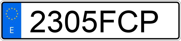 Numer rejestracyjny 2305FCP posiada TOYOTA COROLLA