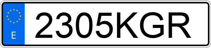 Numer rejestracyjny 2305KGR posiada PEUGEOT EXPERT