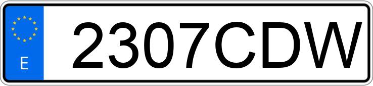 Numer rejestracyjny 2307CDW posiada VOLKSWAGEN GOLF