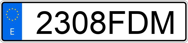 Numer rejestracyjny 2308FDM posiada FORD FOCUS