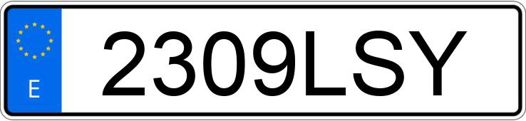 Numer rejestracyjny 2309LSY posiada VOLKSWAGEN GOLF