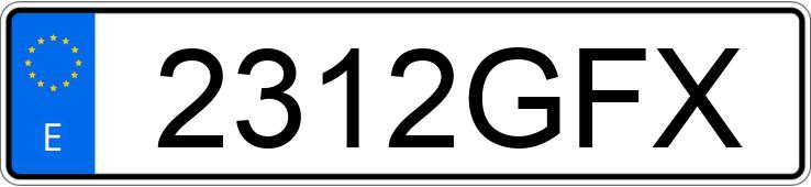 Numer rejestracyjny 2312GFX posiada FORD FIESTA