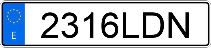 Numer rejestracyjny 2316LDN posiada VOLKSWAGEN GOLF