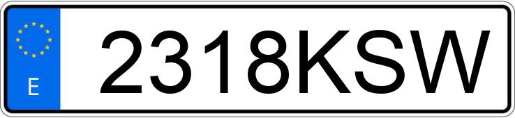 Numer rejestracyjny 2318KSW posiada INFINITI QX70