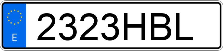 Numer rejestracyjny 2323HBL posiada VOLKSWAGEN GOLF