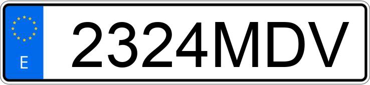 Numer rejestracyjny 2324MDV posiada VOLKSWAGEN TOURAN