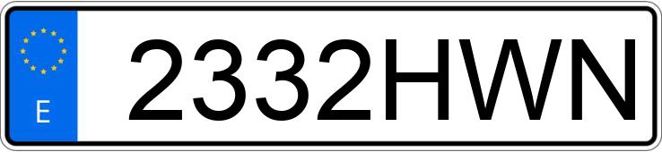 Numer rejestracyjny 2332HWN posiada AUDI A3 SPORTBACK