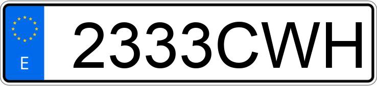 Numer rejestracyjny 2333CWH posiada AUDI A3