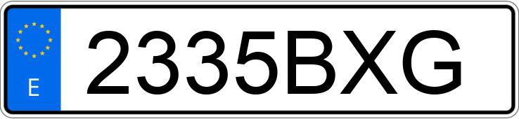 Numer rejestracyjny 2335BXG posiada BMW SERIE 3