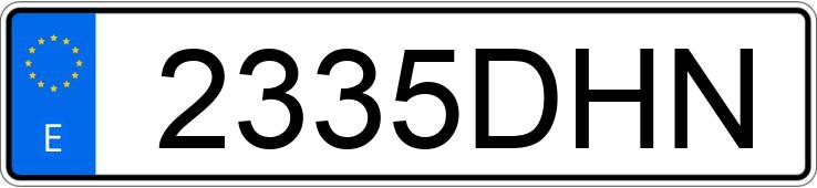 Numer rejestracyjny 2335DHN posiada PORSCHE CAYENNE