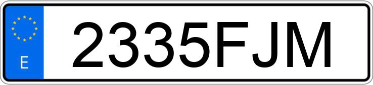 Numer rejestracyjny 2335FJM posiada RENAULT TRAFIC