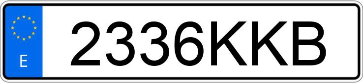 Numer rejestracyjny 2336KKB posiada AUDI RS3 SPORTBACK