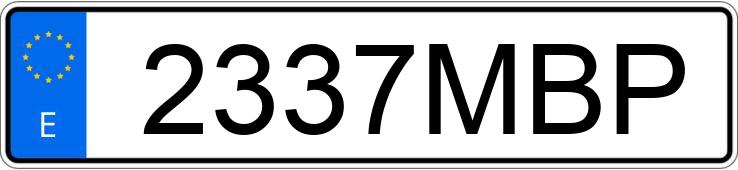 Numer rejestracyjny 2337MBP posiada MERCEDES C (206)