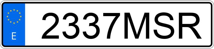 Numer rejestracyjny 2337MSR posiada VOLKSWAGEN GOLF