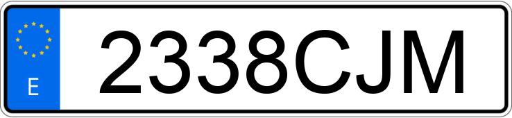 Numer rejestracyjny 2338CJM posiada PEUGEOT EXPERT