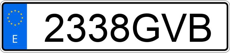 Numer rejestracyjny 2338GVB posiada VOLKSWAGEN GOLF