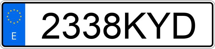 Numer rejestracyjny 2338KYD posiada SEAT IBIZA