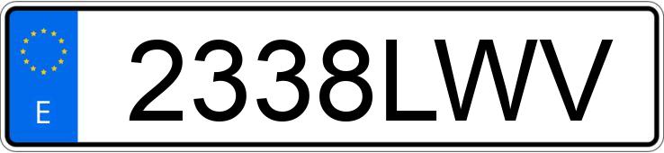 Numer rejestracyjny 2338LWV posiada VOLVO XC60