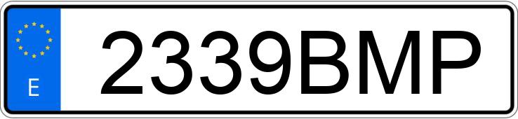 Numer rejestracyjny 2339BMP posiada CITROEN EVASION Numer rejestracyjny 2339BMP posiada CITROEN EVASION