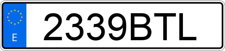 Numer rejestracyjny 2339BTL posiada CITROEN XSARA