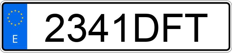 Die Registrierungsnummer 2341DFT hat VOLKSWAGEN GOLF