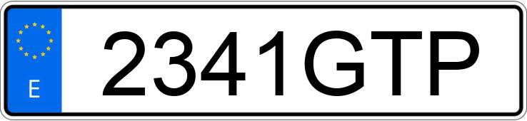El número de registro 2341GTP tiene FIAT 500