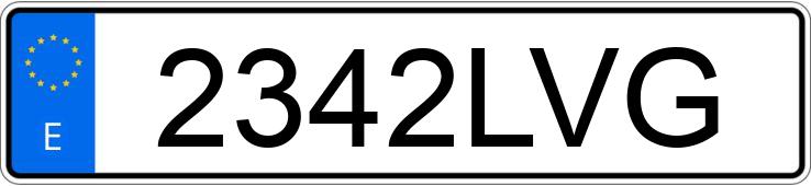 Numer rejestracyjny 2342LVG posiada AUDI Q5