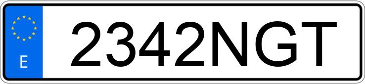 Numer rejestracyjny 2342NGT posiada MERCEDES A (177)