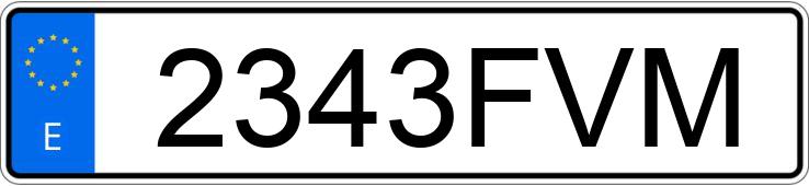 Le numéro d’enregistrement 2343FVM a BMW SERIE 1
