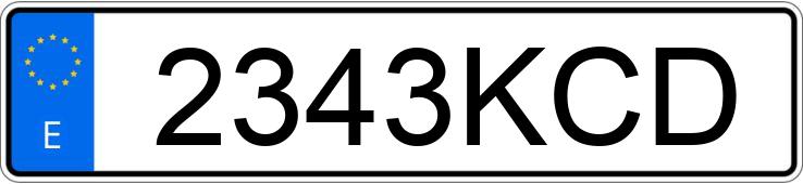 Numer rejestracyjny 2343KCD posiada RENAULT K
