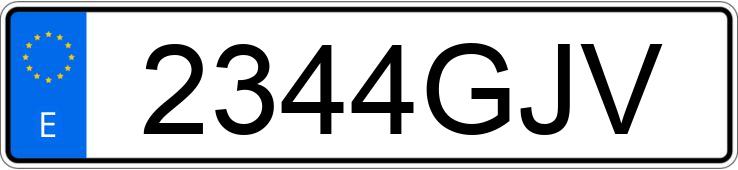 Numer rejestracyjny 2344GJV posiada SMART FORTWO COUPE