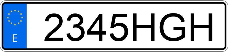 Numer rejestracyjny 2345HGH posiada VOLKSWAGEN GOLF