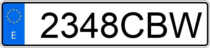 Numer rejestracyjny 2348CBW posiada PEUGEOT PARTNER