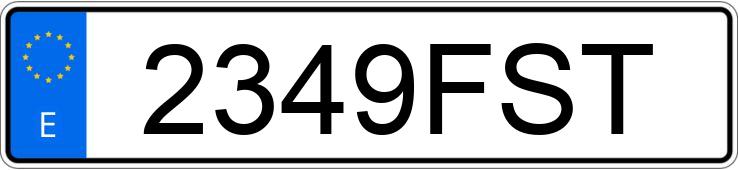 Le numéro d’enregistrement 2349FST a AUDI A3
