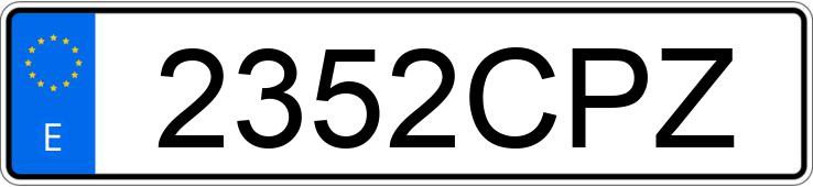 Numer rejestracyjny 2352CPZ posiada CITROEN XSARA