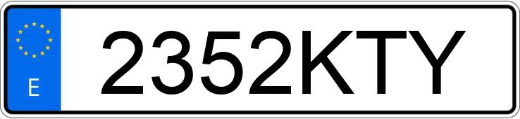 Numer rejestracyjny 2352KTY posiada SKODA FABIA